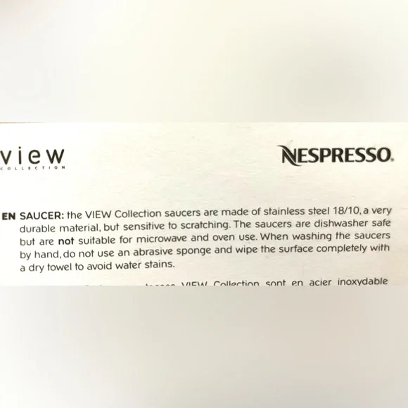 Nespresso Set of 2 View Collection Lungo Glass Cups & Saucers - NIB - Picture 5 of 5